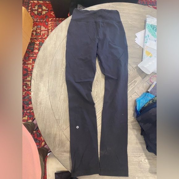 Lululemon Full-Length Yoga Pants High-Rise Waistband Two Front pockets Black W 6 - Picture 6 of 6